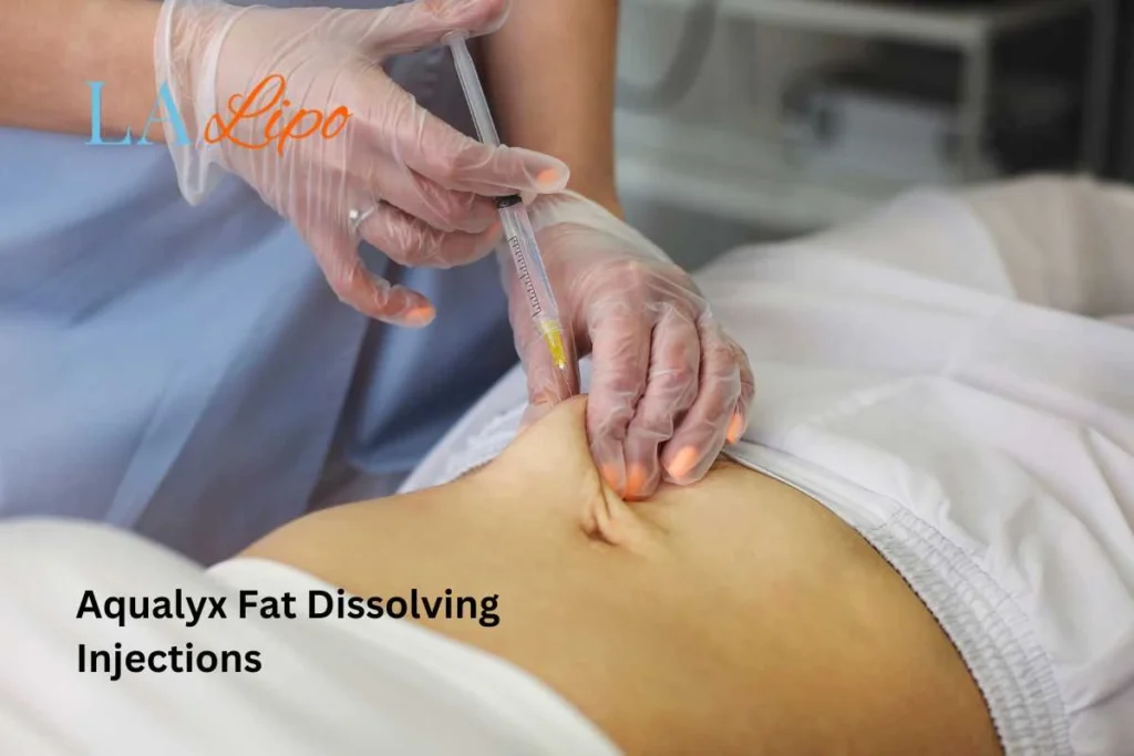 woman having fat dissolving injections Harpenden in the stomach