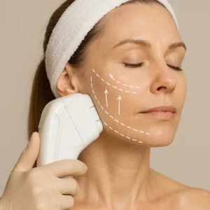Woman having HI-FU to reduce wrinkles call LA LIPO Harpenden Now!