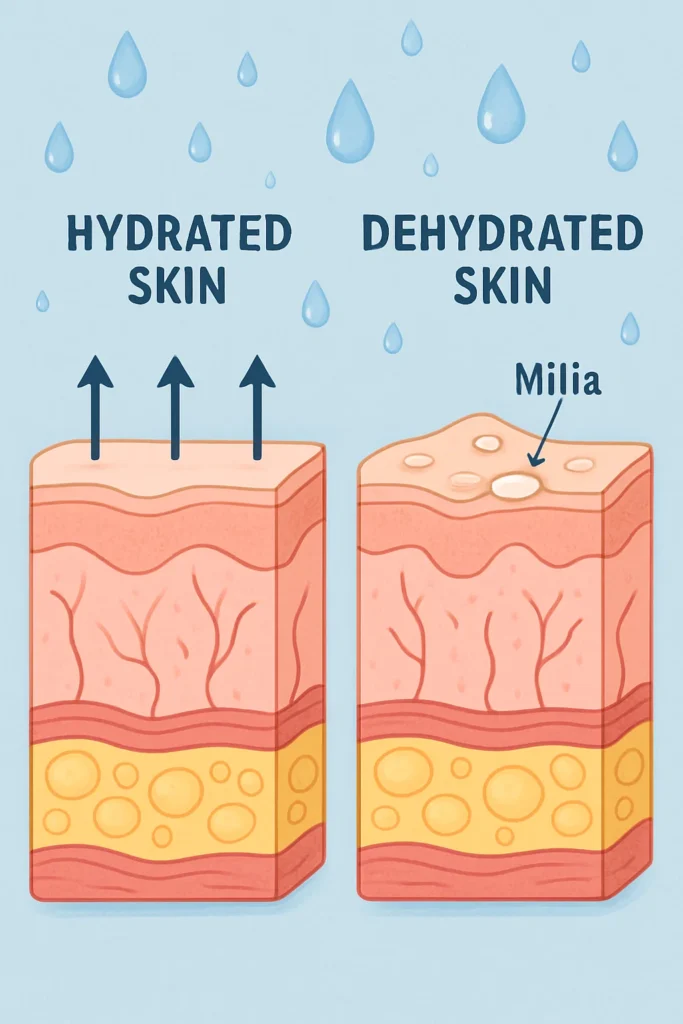 The importance of hydration and milia production Harpenden