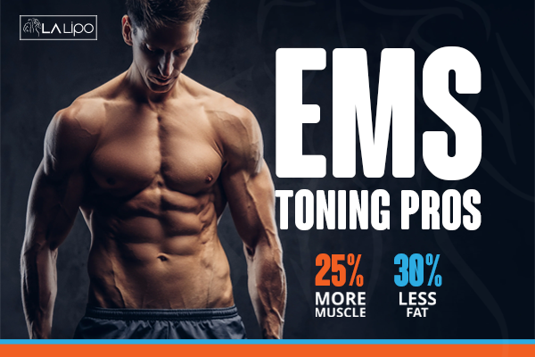 Image of man with sculpted stomach showing the fat loss and muscle gain of LA-EMS Body Sculpting Treatment Harpenden