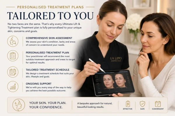 book a consultation about your ultimate lift and tighten treatment Harpenden