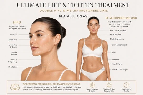 Areas of the body that can be treated - ultimate skin tighten treatment Harpenden