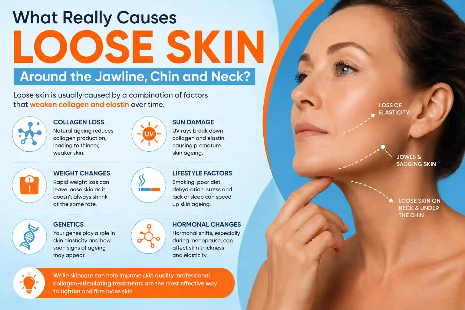 What Really Causes Loose Skin Around the Jawline, Chin and Neck Harpenden?